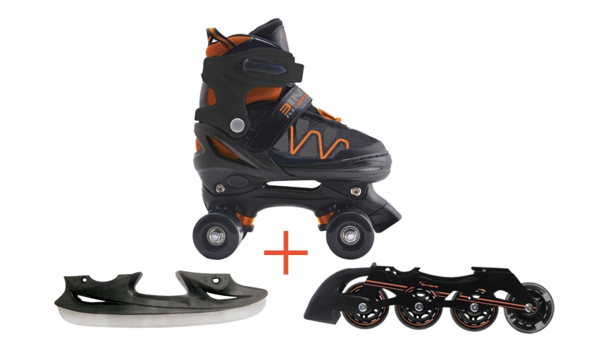 Nextreme Pattini a Rotelle Trasformabili in Pattini in Linea e da Ghiaccio 3 in 1 FLEXWHEEL main product photo