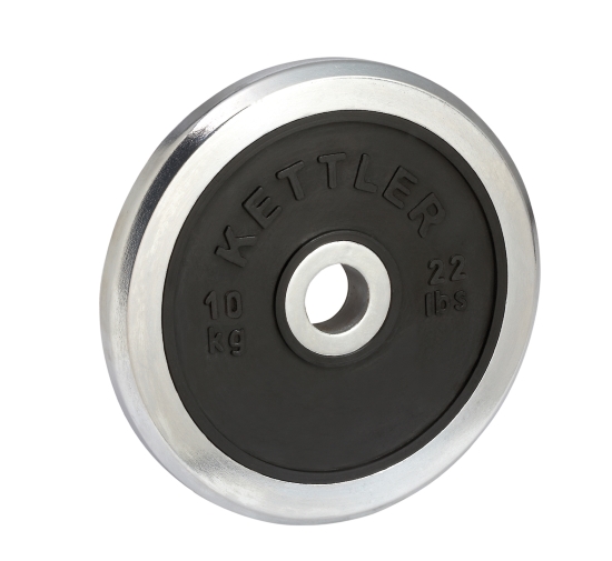 Disco In Ghisa gommato cromato Kettler 15 Kg Foro 30 mm main product photo