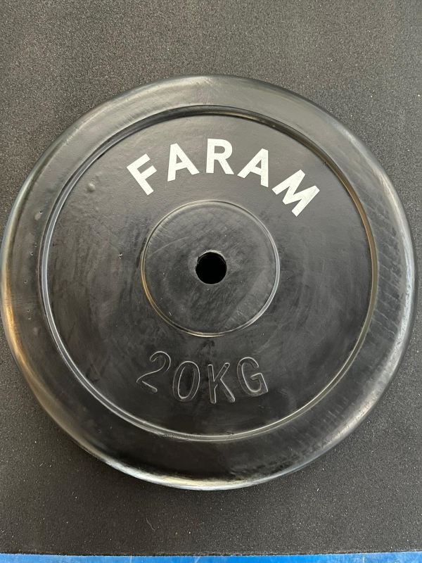 Disco In Ghisa Nero Gommato Tx Fitness 20 Kg  Foro 25 mm Disco In Ghisa Nero Gommato Tx Fitness 20 Kg  Foro 25 mm