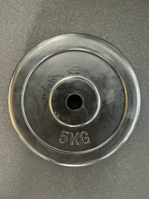 Disco In Ghisa Nero Gommato Tx Fitness 5 Kg  Foro 25 mm Disco In Ghisa Nero Gommato Tx Fitness 5 Kg  Foro 25 mm