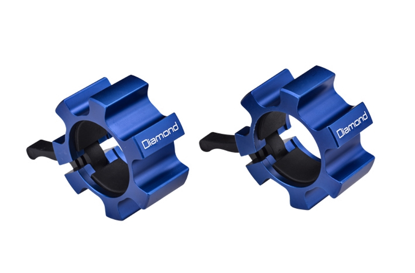 Coppia Ferma Pesi a Collare BLU in ALLUMINIO Ø 50 mm Diamond main product photo