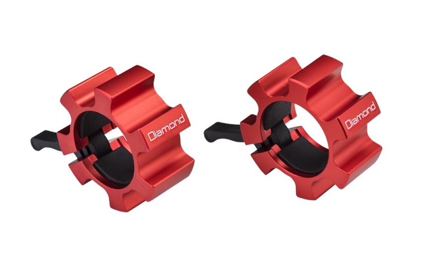 Coppia Ferma Pesi a Collare ROSSO in ALLUMINIO Ø 50 mm Diamond main product photo