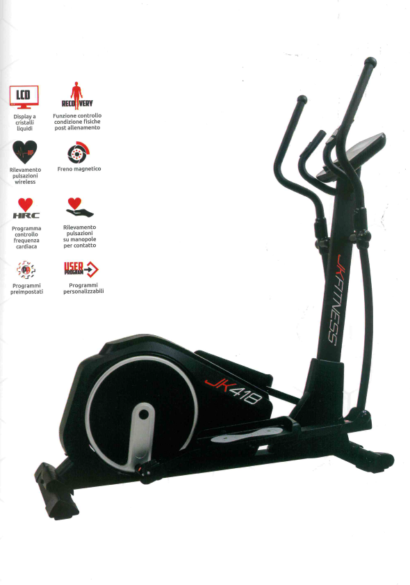 Ellittica Elettromagnetica JK Fitness 418 - PREZZO PROMO main product photo