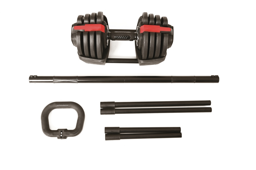 Set 3 in 1 Toorx Manubrio - bilanciere - 2 Kettlebell a Carico Regolabile con Selezionatore main product photo