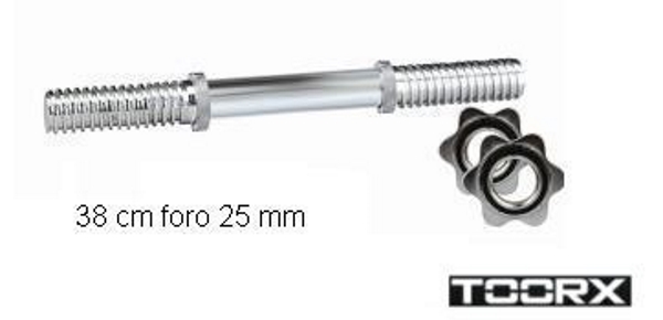 Manubrio Cromato Toorx 38 cm Foro 25 mm Chiusura a Vite main product photo