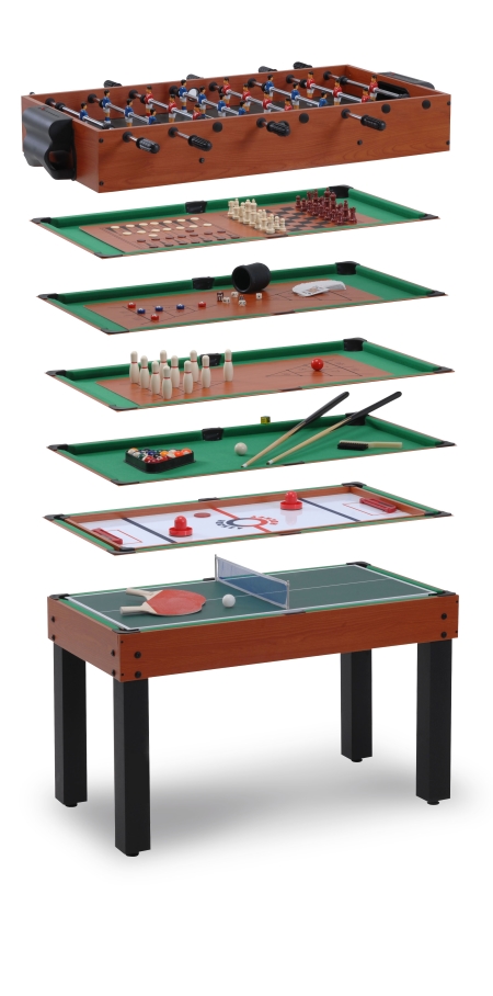 Tavolo Multi - 12 giochi in uno - calciobalilla aste rientranti main product photo