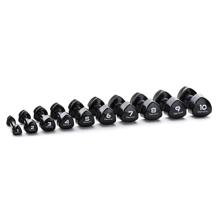 Set 10 Coppie Manubri in Vinile 1-10 Kg Black Diamond main product photo