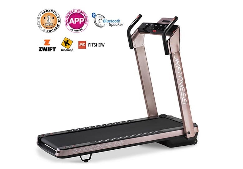 Tapis Roulant Salvaspazio JkFitness Supercompact48 Pink ULTIMA VERSIONE - App Zwift e Kinomap main product photo