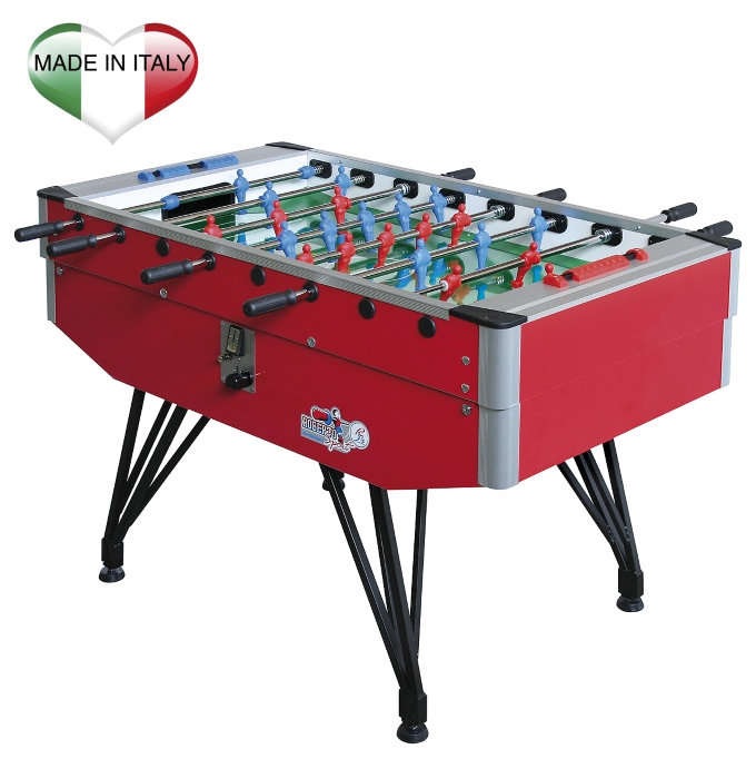 Calciobalilla Roberto Sport Traditional Rosso con Gettoniera  Calciobalilla Roberto Sport Traditional Rosso con Gettoniera