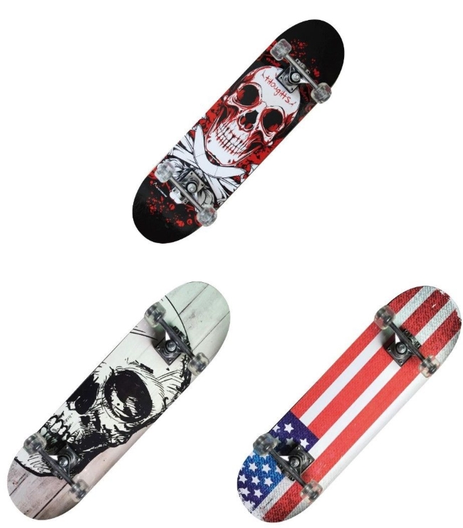 Nextreme Skateboard TRIBE PRO BLOODY SKULL / WHITE SKULL / USA FLAG